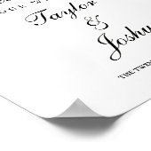 ようこそ結婚のサインウォーター色のワイルドフラワー ポスター (角)