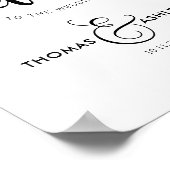 ようこそ結婚のサインパーソナライズされたへ ポスター (角)