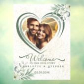 ようこそ結婚のサイン私たちの愛の写パーソナライズされた真 ウィンドウサイン (シート3)