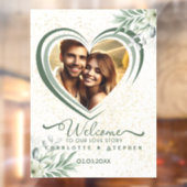 ようこそ結婚のサイン私たちの愛の写パーソナライズされた真 ウィンドウサイン (シート2)