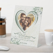 ようこそ結婚のサイン私たちの愛の写パーソナライズされた真 台座サイン (インサイチュ)