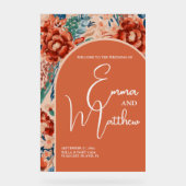 ようこそ結婚のサイン | ボホテラコッタフローラ アクリルサイン (正面)