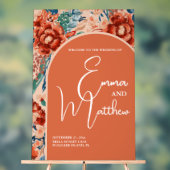 ようこそ結婚のサイン | ボホテラコッタフローラ アクリルサイン (ニュートラル)