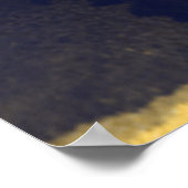 ようこそ結婚のシンボルや象徴 |水色抽象芸術金色 ポスター (角)