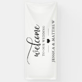 ようこそ結婚のハート 横断幕 (縦)