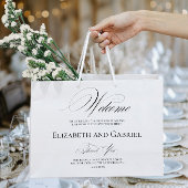 ようこそ結婚のバッグありがとう ラージペーパーバッグ