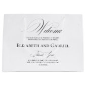 ようこそ結婚のバッグありがとう ラージペーパーバッグ (正面)