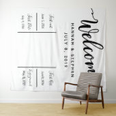 ようこそ結婚のフォトブースの背景バナー タペストリー (インサイチュ(横))