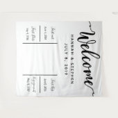 ようこそ結婚のフォトブースの背景バナー タペストリー (正面(横))