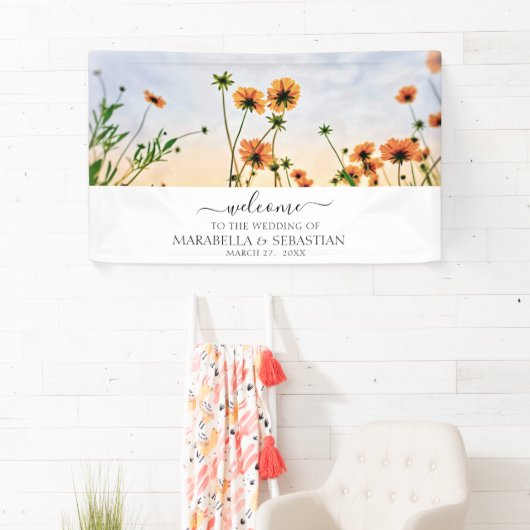 *～*ようこそ結婚のフローラAR9ポピー 横断幕 (インサイチュ)