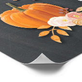 ようこそ結婚のポスターパンプキンサインチョーク収穫 ポスター (角)