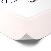 ようこそ結婚のポスター署名の夏の花模様 ポスター (角)