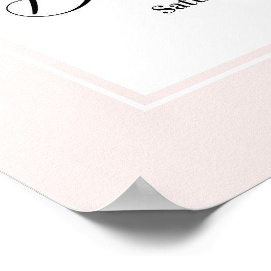 ようこそ結婚のポスター署名の夏の花模様 ポスター (角)