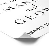 ようこそ結婚のレモンの看板 ポスター (角)