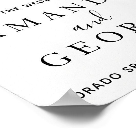 ようこそ結婚のレモンの看板 ポスター (角)