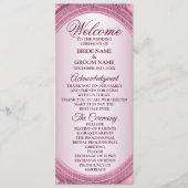 ようこそ結婚の埃っぽいバラ赤面ピンクフレームモダン プログラム (正面)