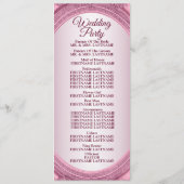 ようこそ結婚の埃っぽいバラ赤面ピンクフレームモダン プログラム (裏面)