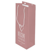 ようこそ結婚の埃のバラ ワインギフトバッグ (正面アングル)