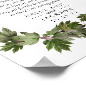 ようこそ結婚の座席 – トレンディーグリーンリーフスワッグ ポスター (角)