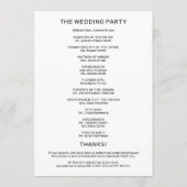 ようこそ結婚の式典プログラム書 プログラム (裏面)