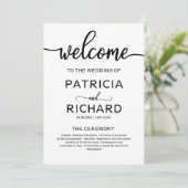 ようこそ結婚の式典プログラム書 プログラム (スタンド正面)