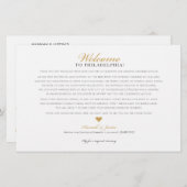 ようこそ結婚の旅程マップカード – カスタムHannah (正面/裏面)