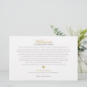 ようこそ結婚の旅程マップカード – カスタムHannah (スタンド正面)