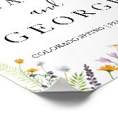 ようこそ結婚の野草の春標識 ポスター (角)