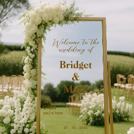 ようこそ結婚の鏡デカール自撮り手書き ウィンドウサイン