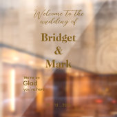 ようこそ結婚の鏡デカール自撮り手書き ウィンドウサイン (シート2)