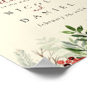 ようこそ結婚の |ベリーの冬のサイン ポスター (角)