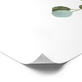 ようこそ結婚サインとユーカリの緑 ポスター (角)