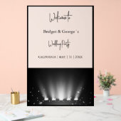 ようこそ結婚スポットライト抽象芸術ブラック&フロスト アクリルサイン (ウェディング)