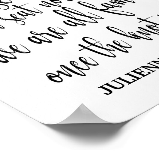 ようこそ結婚白と黒の看板を選択 ポスター (角)