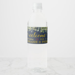 ようこそ緑のユーカリ結婚プス葉の水のボット ペットボトルラベル