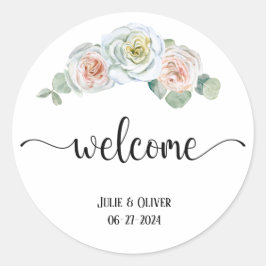 ようこそ繊細な水のカラーバラ ラウンドシール