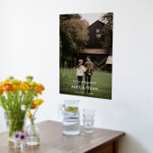 ようこそ署名スクリプトのハート写真 箔ポスター (レイダウン (キッチン))