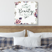 ようこそ美しいのまわりにすべての蝶とバラ キャンバスプリント (インサイチュ (寝室))