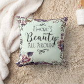 ようこそ美しいのまわりにすべての蝶とバラ クッション (ブランケット)
