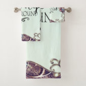 ようこそ美しいのまわりにすべての蝶とバラ バスタオルセット (インサイチュ)