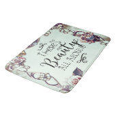 ようこそ美しいのまわりにすべての蝶とバラ バスマット (アングル)