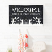 ようこそ自分のリスクでの入力ハロウィーン 横断幕 (インサイチュ)