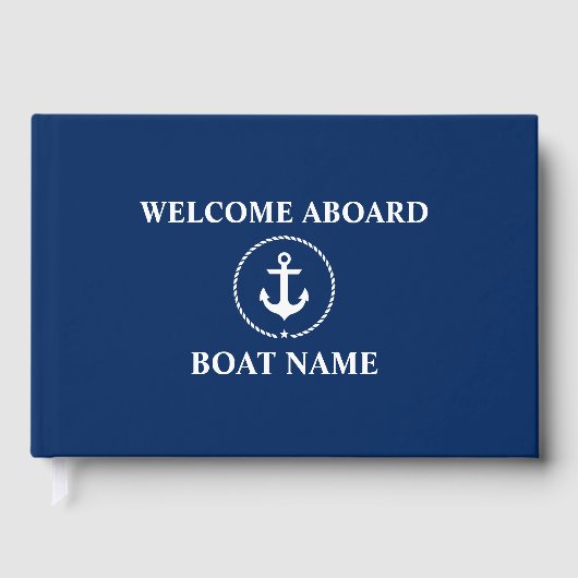 ようこそ航海のいかりロープボート名 ゲストブック (正面)