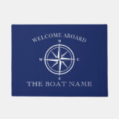 ようこそ航海の搭乗コンパスバラボート名 ドアマット (正面)