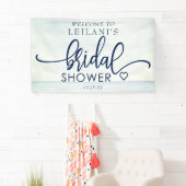 ようこそ航海の海水カラーブライダルシャワー 横断幕 (インサイチュ)