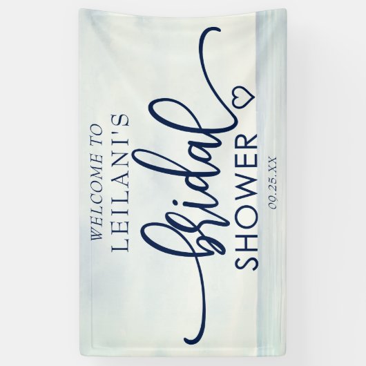 ようこそ航海の海水カラーブライダルシャワー 横断幕 (縦)