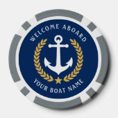 ようこそ船の名前の航海のスタイル ポーカーチップ (裏面)