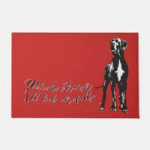 ようこそ見知らぬ人よ私は慎重に舐める ドアマット (正面)