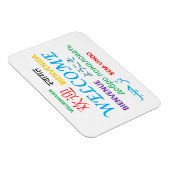 ようこそ言語のカラフル挨拶 マグネット (右側)