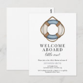 ようこそ赤ちゃんお披露目会の招待状はがき ポストカード (正面/裏面)